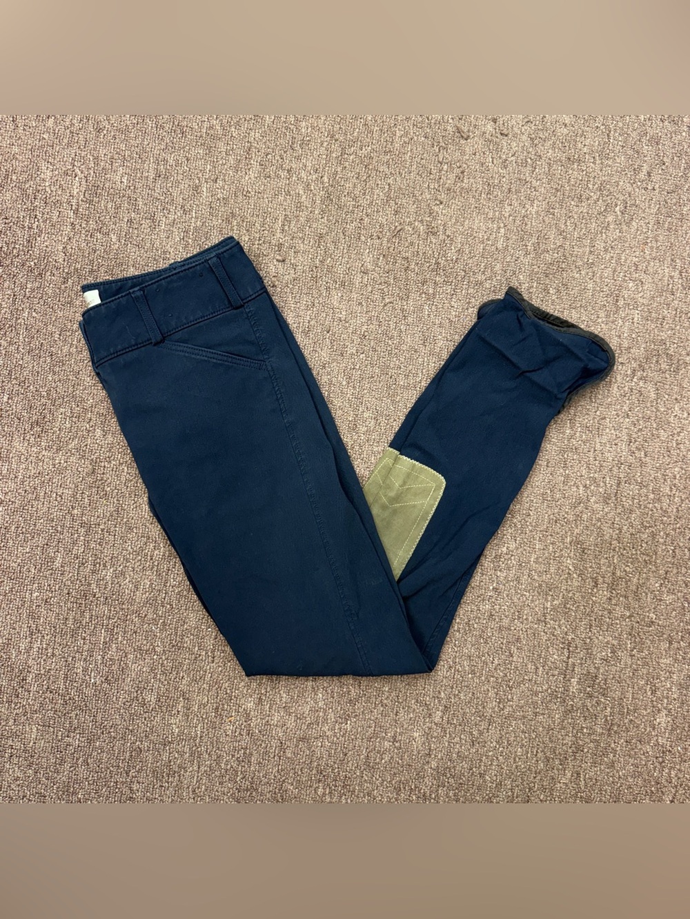 Women’s Size 28L Navy Tailored Sportsman Knee Patch Horseback Riding Breeches